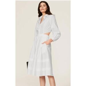 Toccin NY White Cutout Shirt Dress 6
